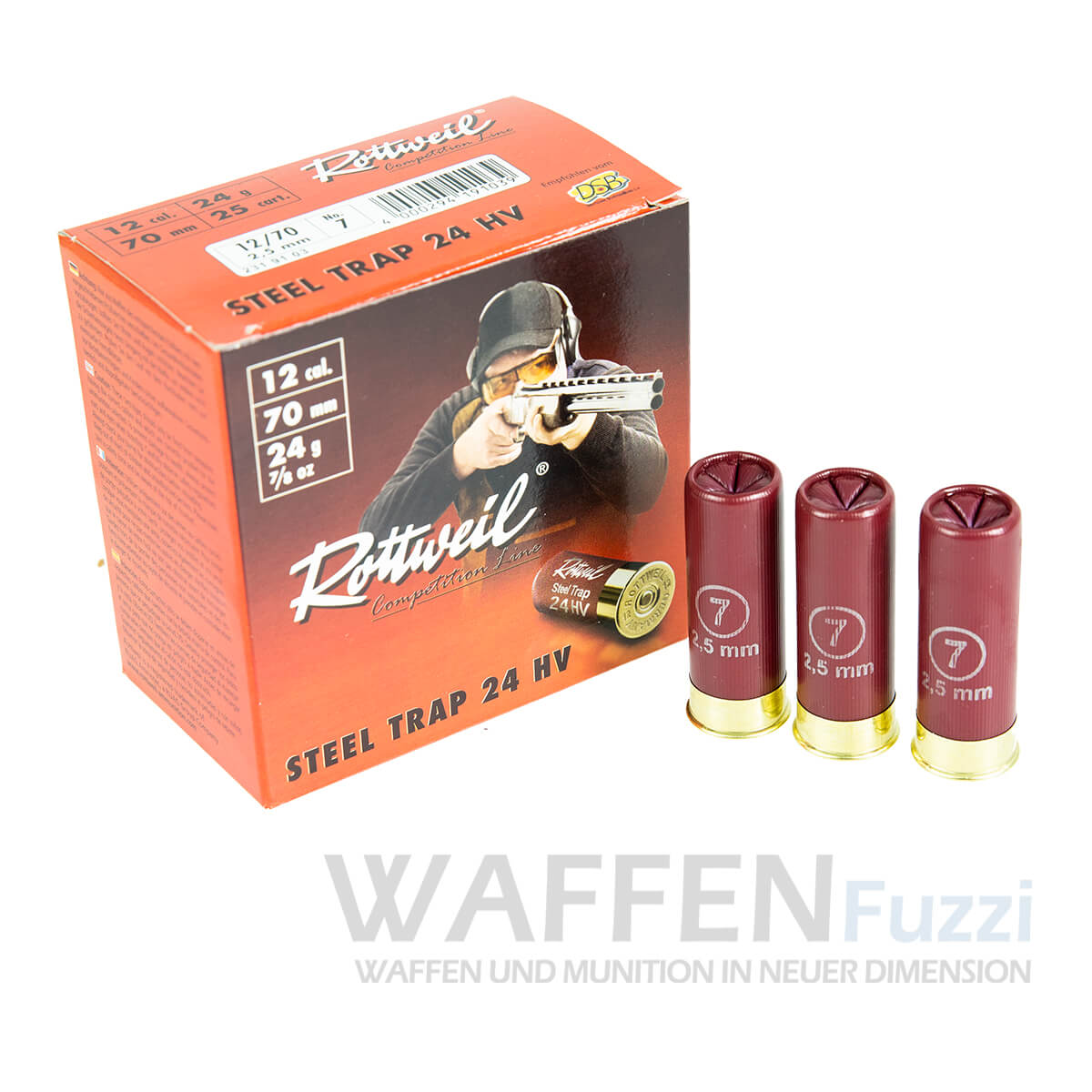 PP2_1006-copy Rottweil Steel Skeet und Steel Trap Kaliber 12/70 bleifreie Schrotmunition