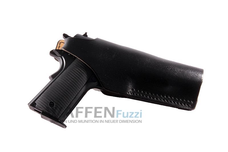 Waffenholster_Pistolenholster_Lederholster_GSCHA-2057-1 Gürtelholster Schnellzieh-Holster mit Clip für 1911 Pistole