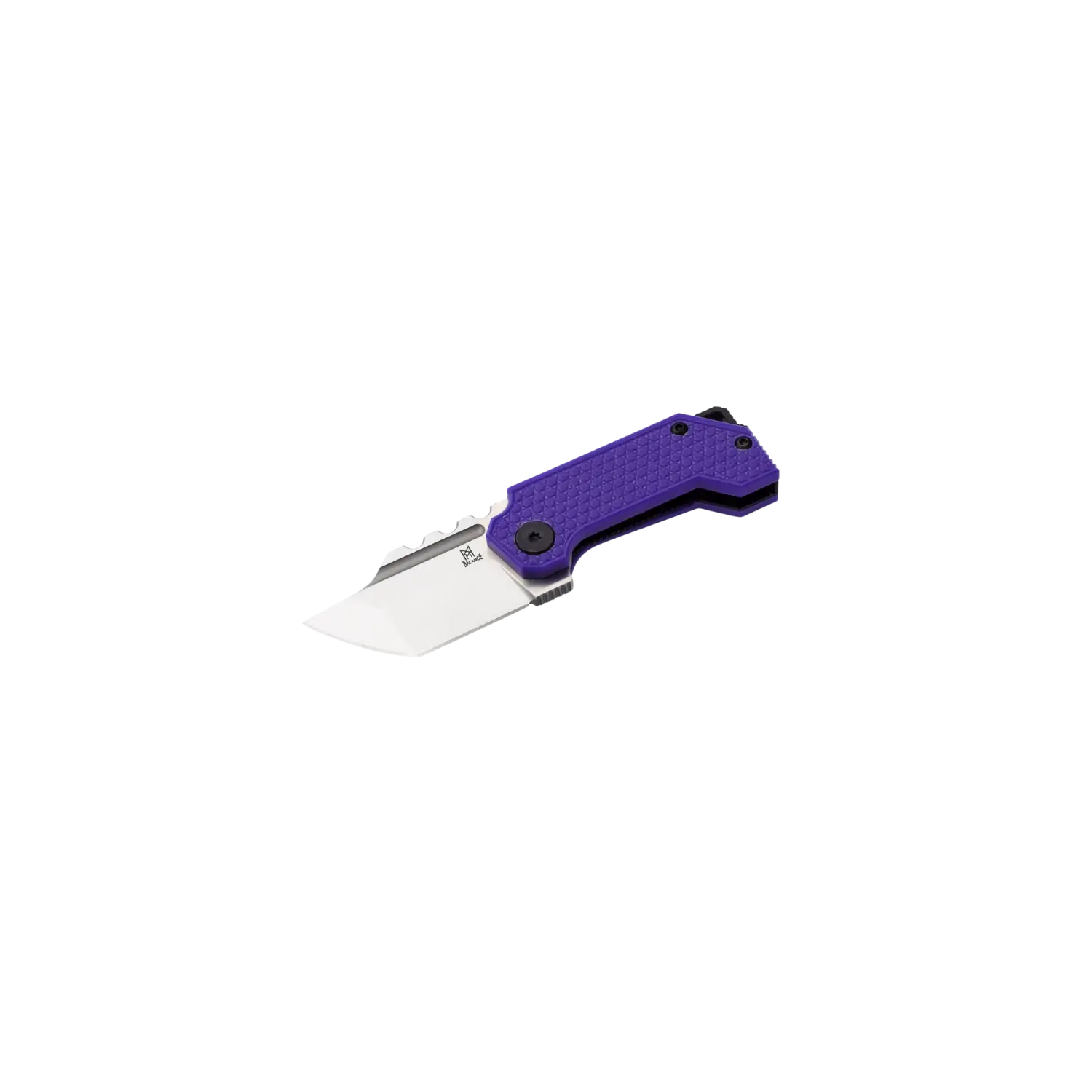 Midgards Messer Thunrar Nano Folder Lila Klappmesser mit lila Griff und kurzer, breiter Klinge