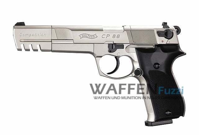 Walther CP88 Competition CO2 Pistole 4,5 mm Diabolo Vernickelt