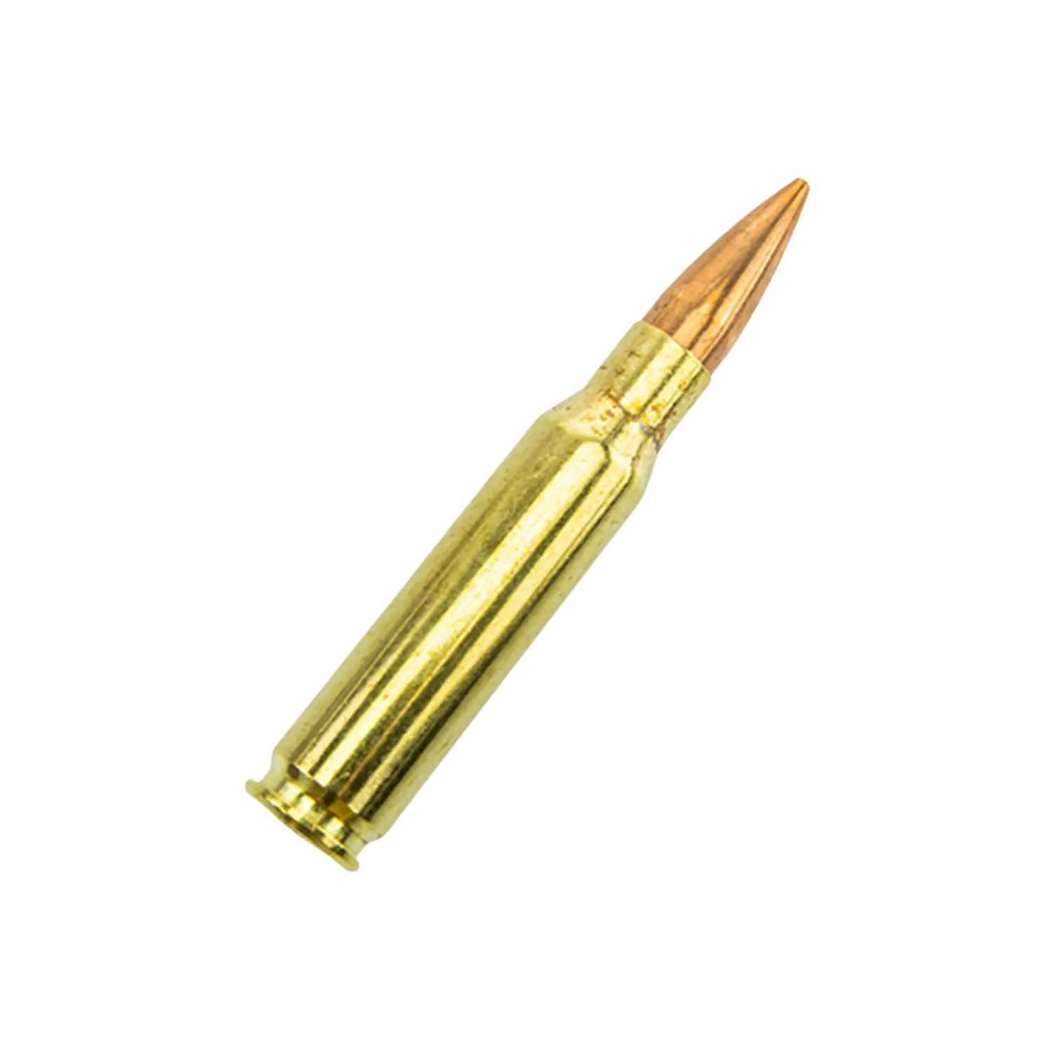 Patronenhülse mit kupferfarbener Spitze, Kaliber .308 Win, 168 Grain