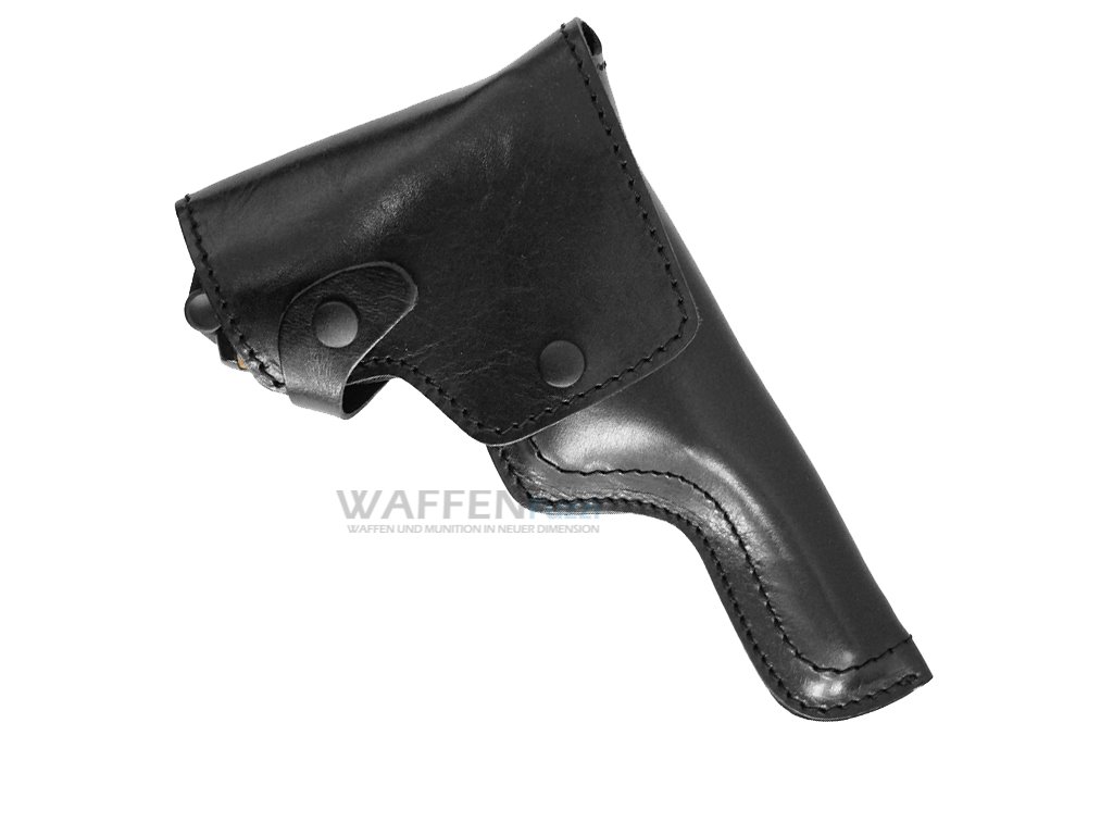 me-holster-pistole-p08-schwarz Luger P08 Lederholster in schwarzem Leder