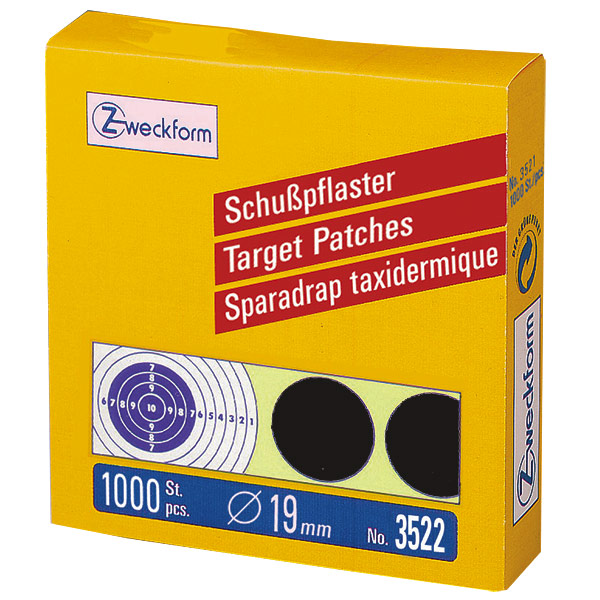 Zweckfor-Schusspflaser-19mm-schwarz Zweckform Schusspflaster 1000 St. schwarz 19mm