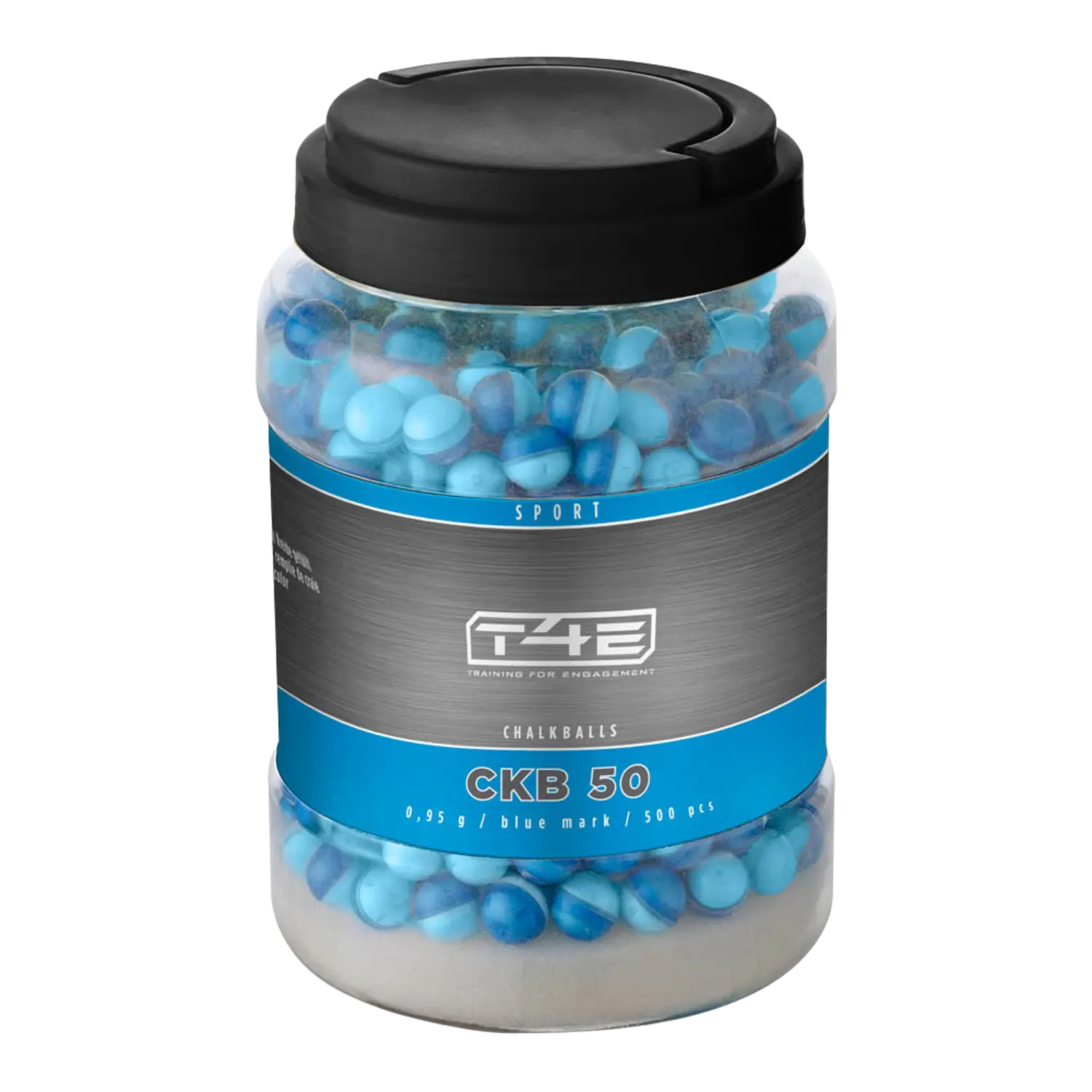 T4E Sport CKB 50 Chalkballs 500 Schuss Kaliber .50 Bluemark