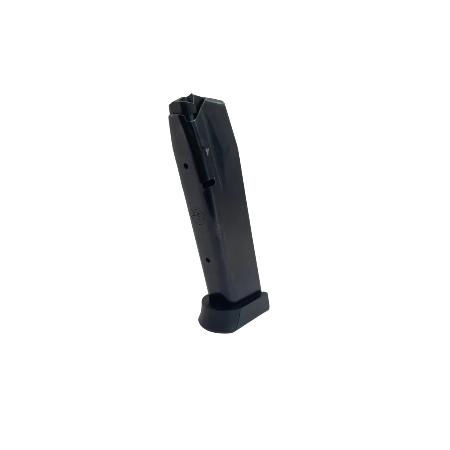 Schwarzes Magazin für CZ Shadow aus Metall und hat ein Fassungsvermögen von 17 Patronen im Kaliber 9mm Luger