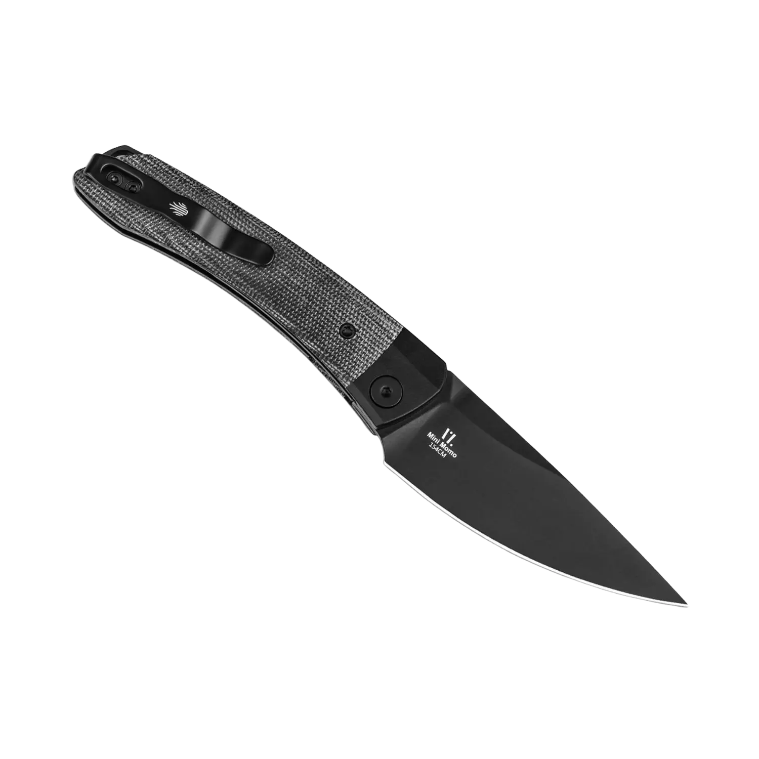 Kizer Mini Momo 154CM Aluminum & Micarta All Black