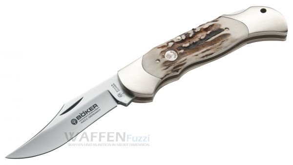 Optima-Hirschhorn-B-ker-Jagdtaschenmesser Böker Optima Hirschhorn Taschenmesser 4mm Klingenstärke und äußerst robust