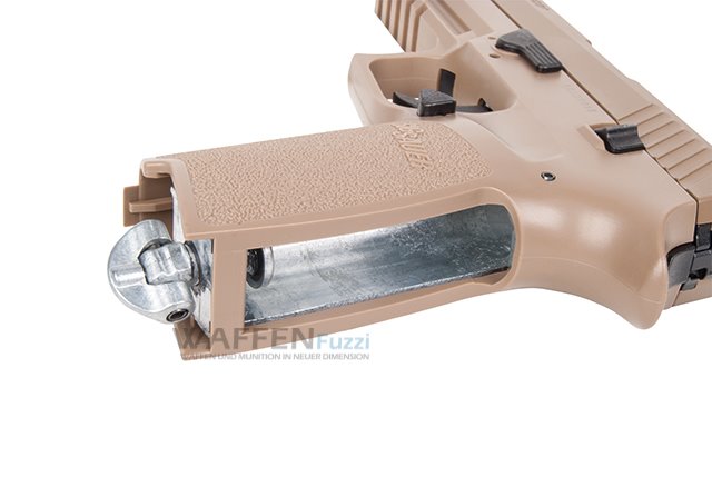 CO2-Pistole-Sig-Sauer-P320 CO2 Blow Back Pistole Swiss Arms Kaliber 4,5mm Diabolo Coyote Tan