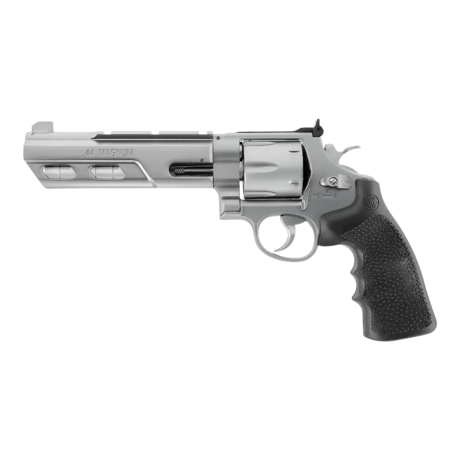 Smith & Wesson 629 Competitor 6" SLV-BLK CO2 Revolver 4,5mm BB CO2-Revolver mit silbernem Lauf und Zylinder, schwarzem Griff mit Struktur, seitlich Gravur '.44 MAGNUM'