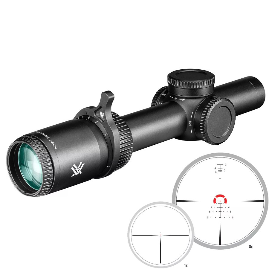 Vortex Strike Eagle Zielfernrohr 1-8x24 FFP EBR-8 MOA