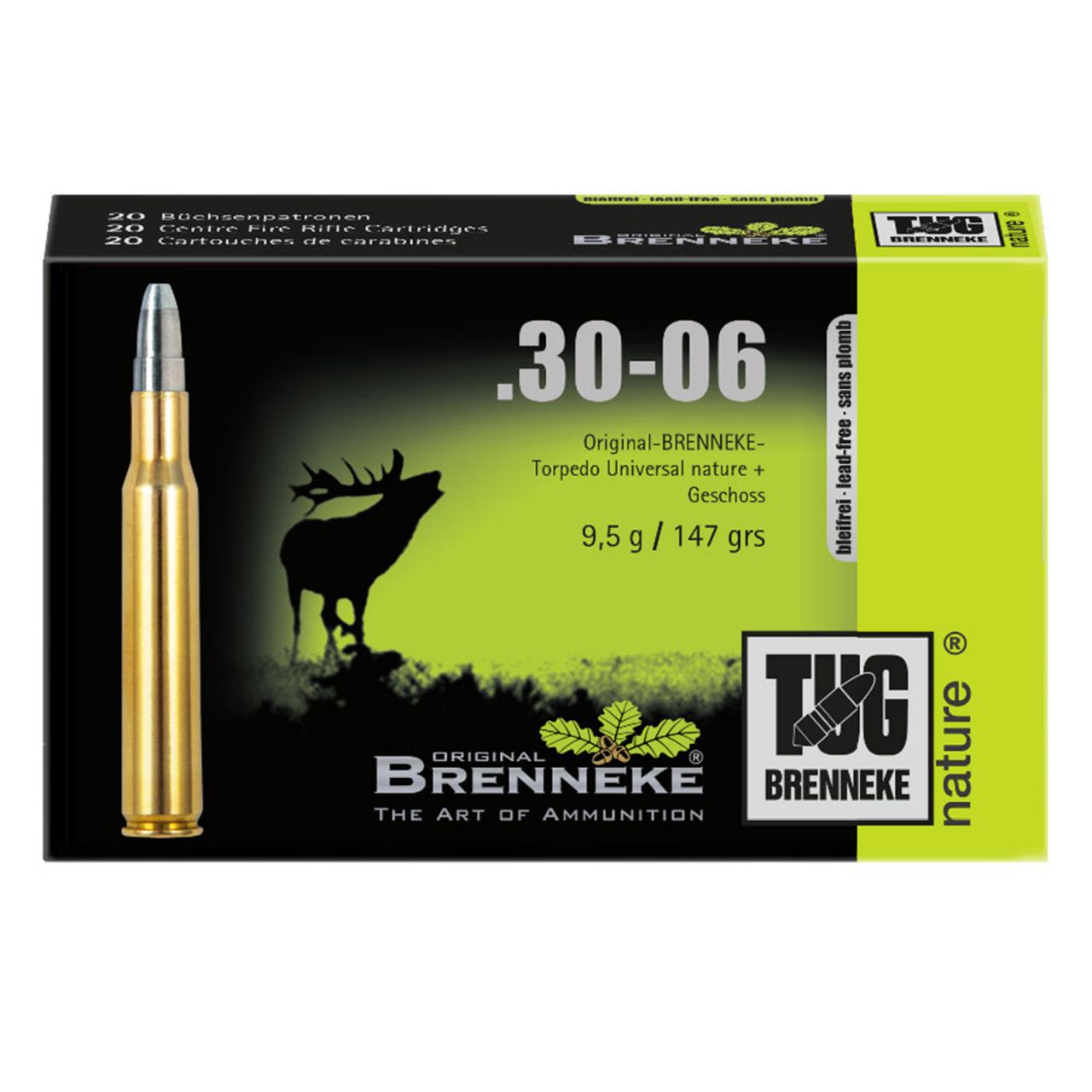 Brenneke .30-06 TUG Nature+ 20 Schuss 147gr Brenneke .30-06 TUG Nature+ 20 Schuss 147gr