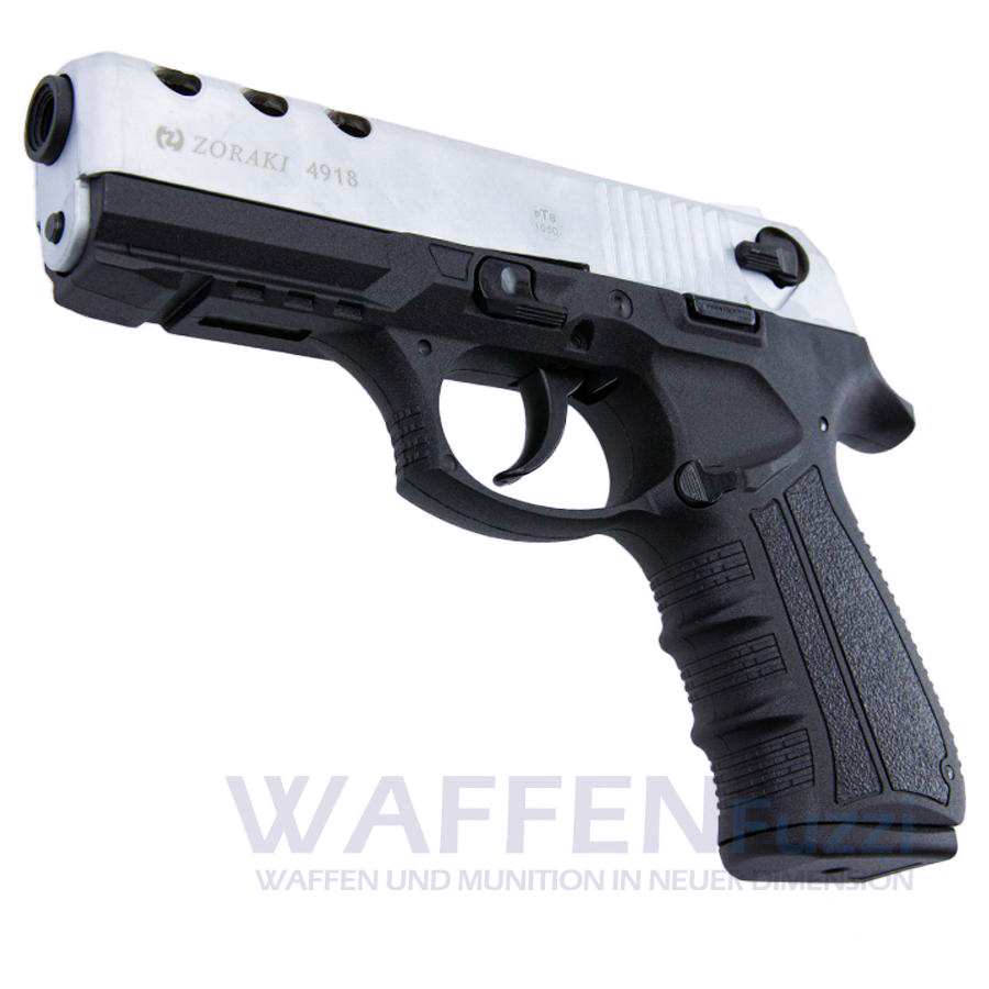 Zoraki 4918 Schreckschusspistole Chrom Matt Kaliber 9mm P.A.K.