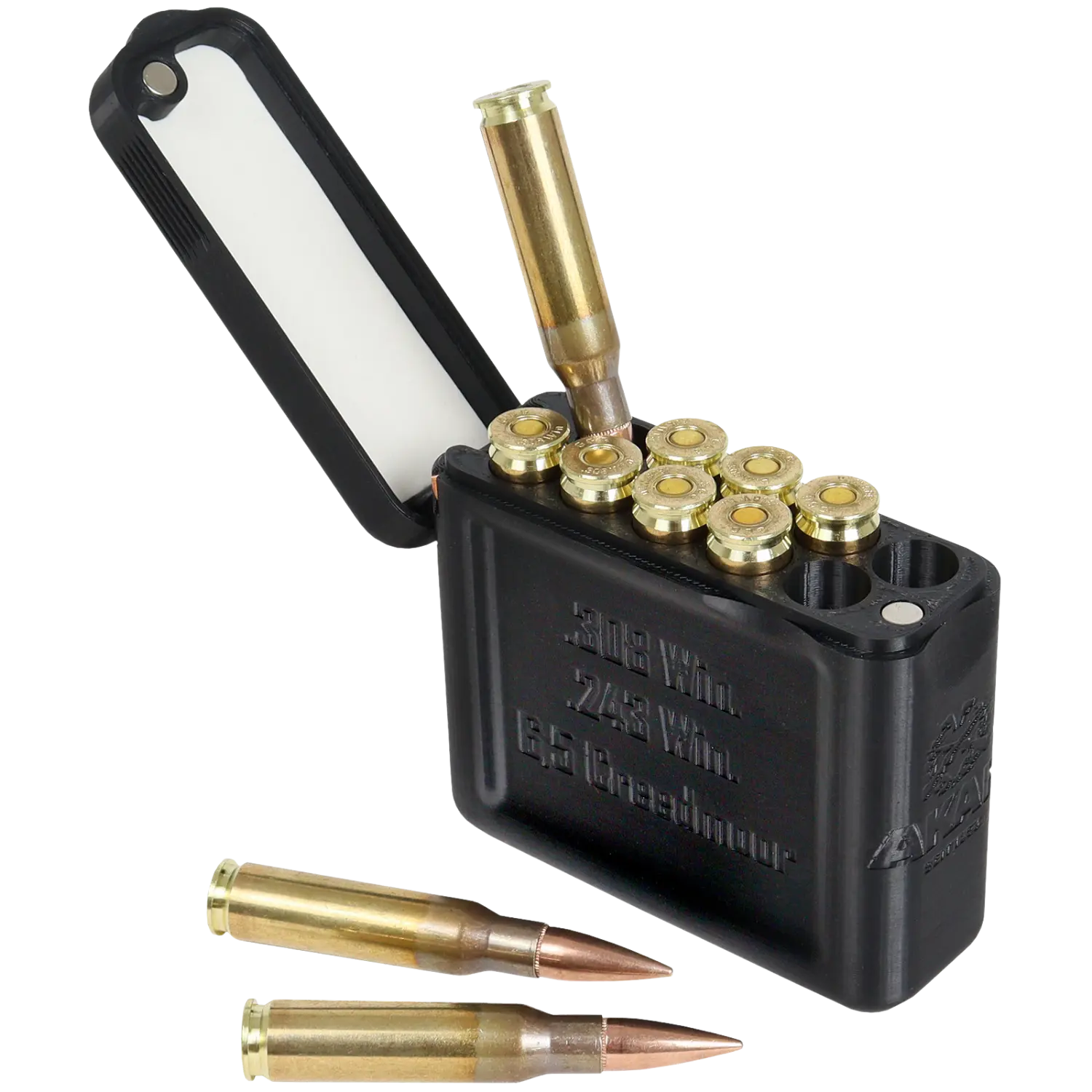 AKAH Magnet-Klappdeckel Patronenbox für Kal. .30-06 Spring. / .270 Win. / 7x65R / 7x64 / 6,5x55