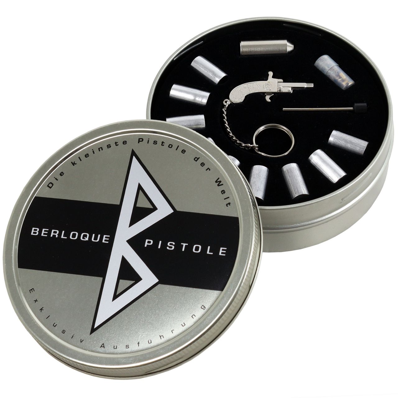 Berloque Schreckschusswaffe 2mm in schöner Geschenkdose