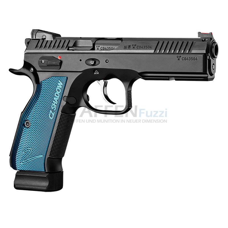 CZ-SP-01-Shadow-2-Blue-Alu CZ 75 SP-01 Shadow II Kaliber 9mm Luger Aluminium Blau