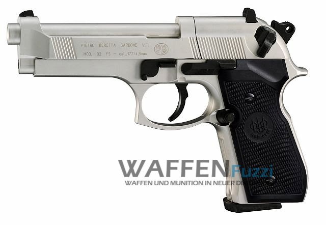 Beretta 92 FS CO2 Pistole 4,5 mm Diabolo, vernickelt