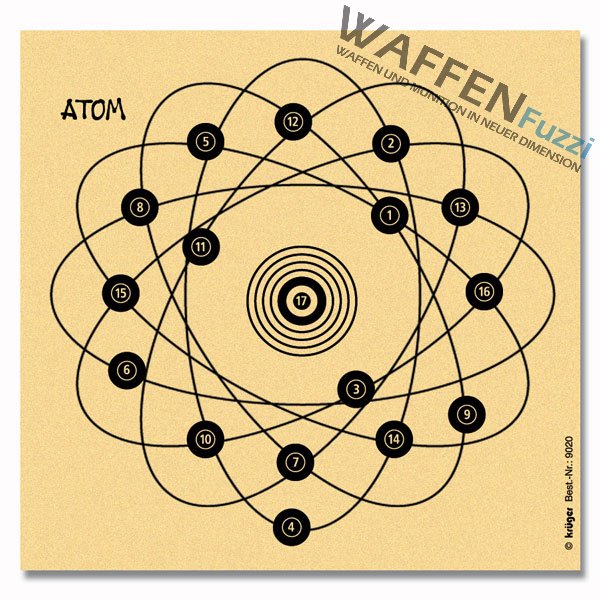 Glücksscheibe Atom für 10m Distanz