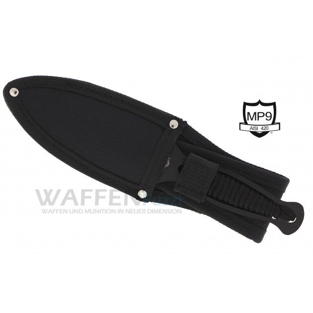 MP9-Wurfmesser-Set-mit-passender-Nylonscheide Wurfmesser von MP9 mit hochwertiger Nylonscheide