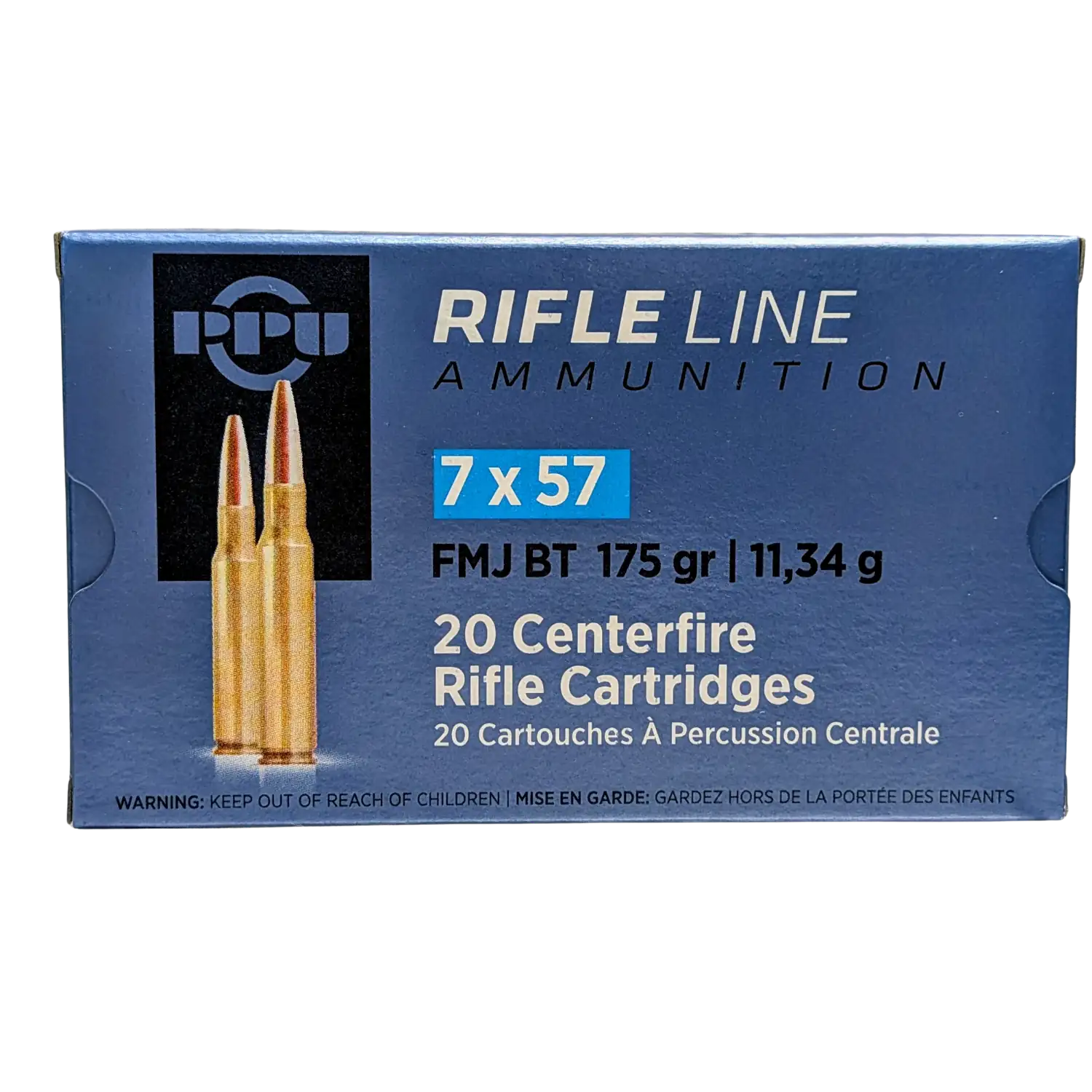 PPU Kaliber 7x57 FMJ BT 175gr 20 Schuss
