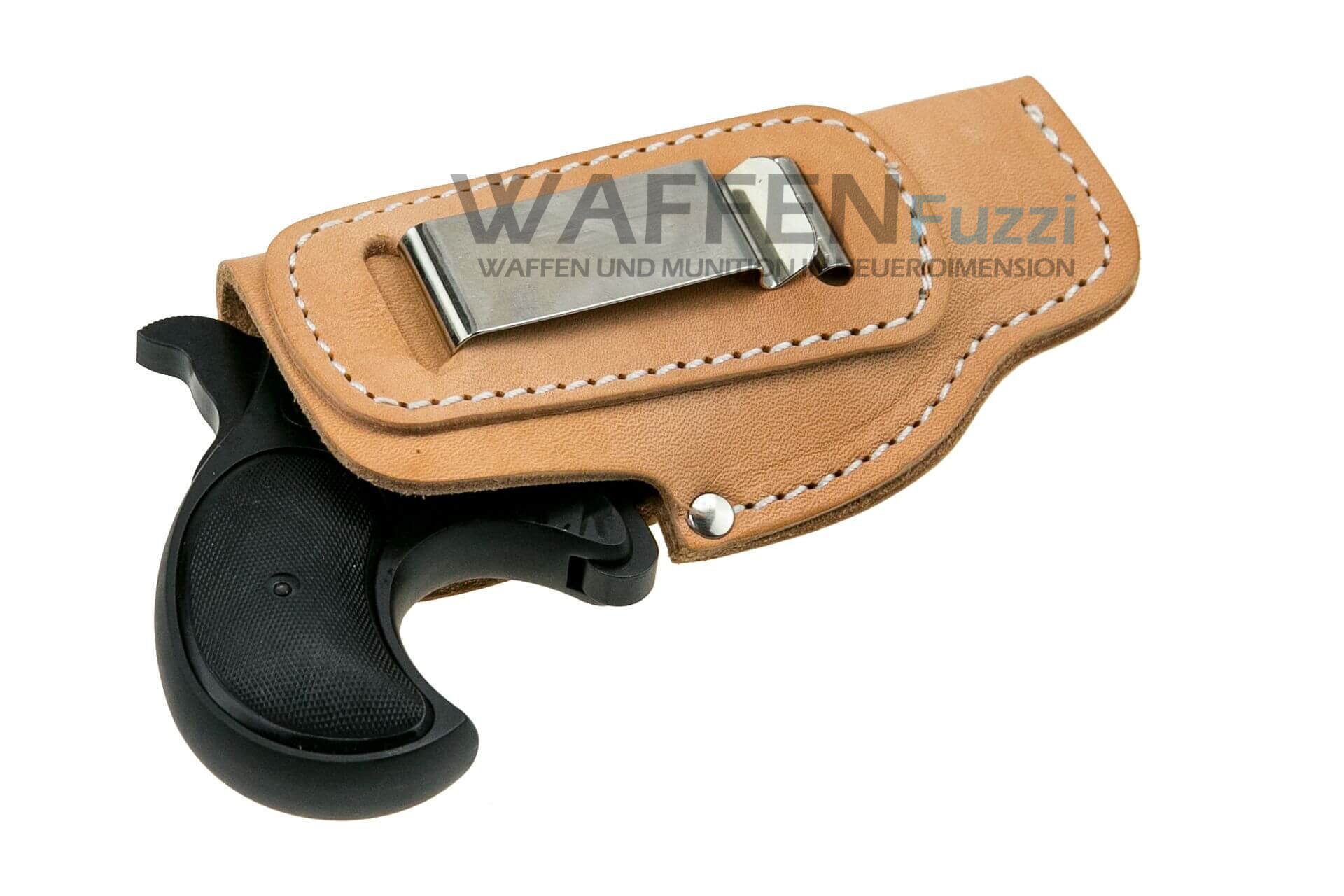 Insideholster_fuer_kleine_Pistolen_gscha-2070 Inside Holster für kleine Pistolen aus Naturleder mit Clip für Rechtshänder
