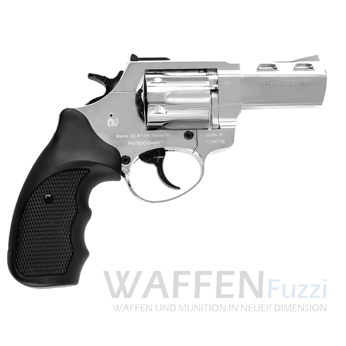 Atak Arms Zoraki Revolver R2 Chrom 3 Zoll Kaliber 9mm R.Knall
