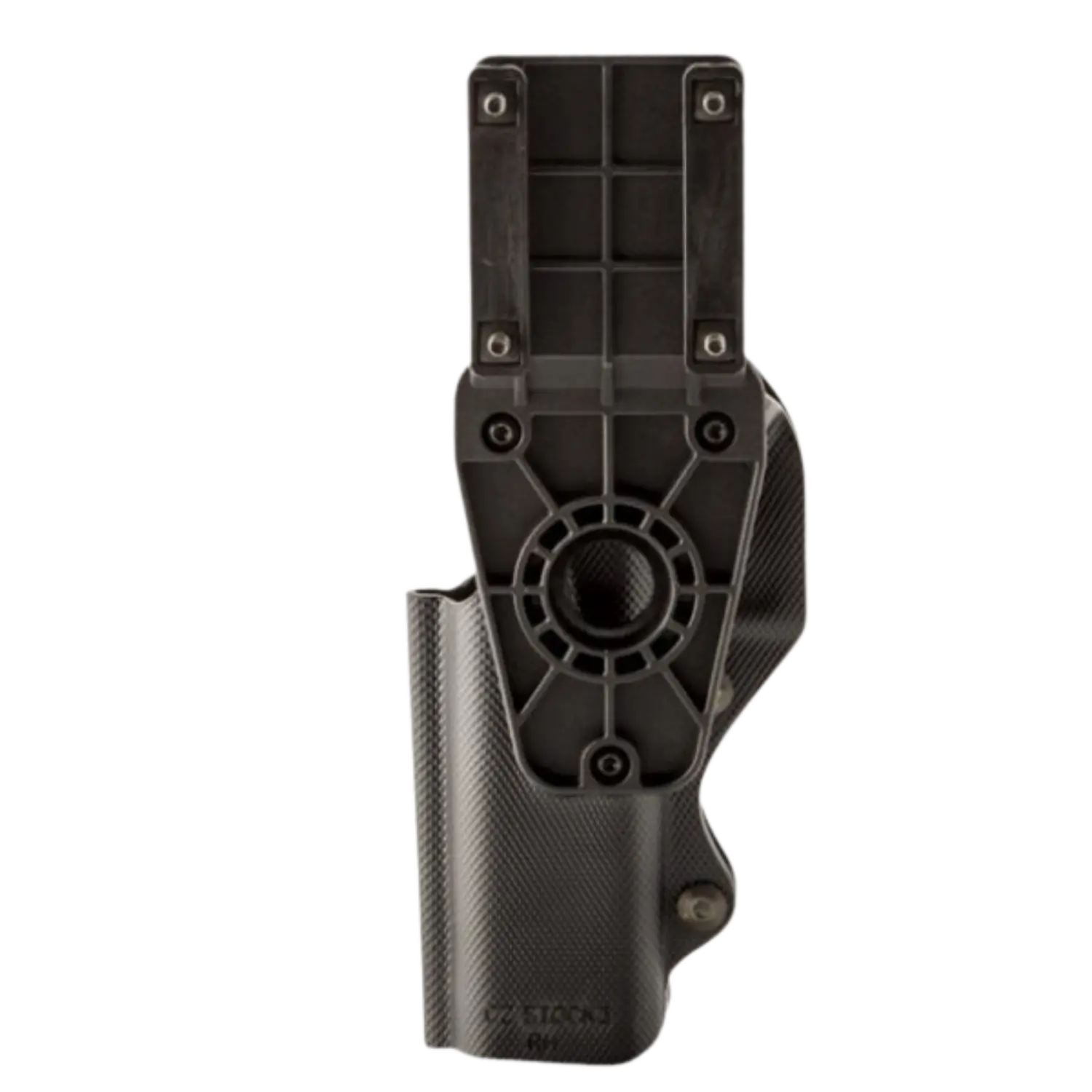 Schwarzes Ghost Holster Hybrid aus Kunststoff mit Befestigungselementen für 1911 und Clones Pistolen