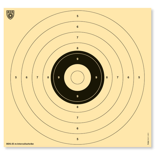 4420-S Z20 Zeitserie Zielscheibe 25 Meter 50 St.