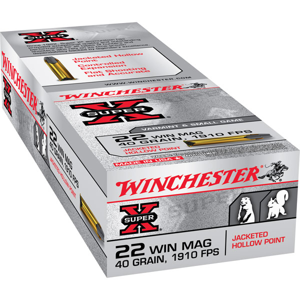 Winchester-22WM Winchester 22 WM JHP Super X 150 Schuss