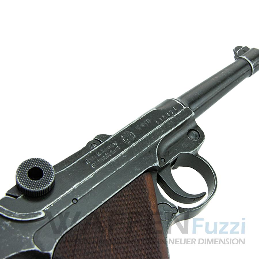 ME P08 Schreckschusswaffe 9mm antik-look mit Holzgriff