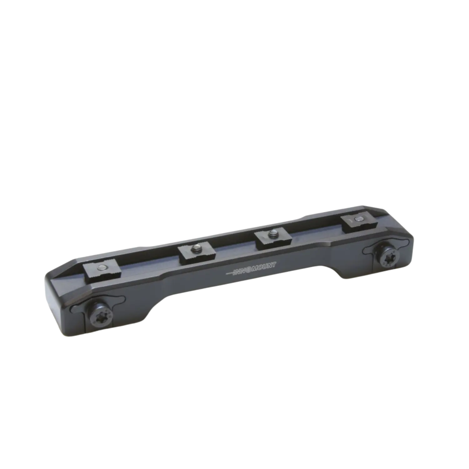 Innomount Montageschiene FM für TIKKA T3 I T3x und Zeiss ZM I VM Schwarze Montageschiene für Optiken mit vier Befestigungspunkten und zwei Schrauben an den Enden.