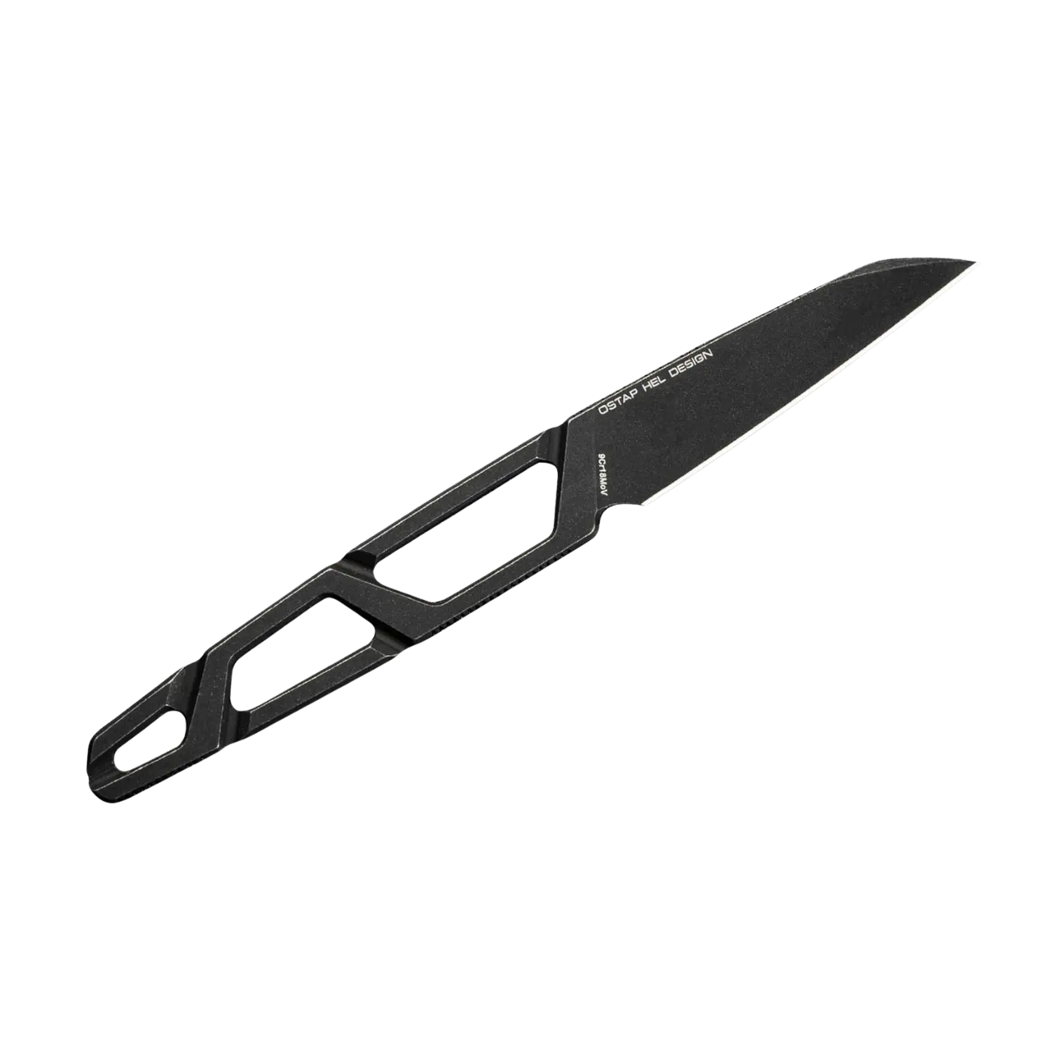 Schwarzes SENCUT Messer mit Paracord-Griff