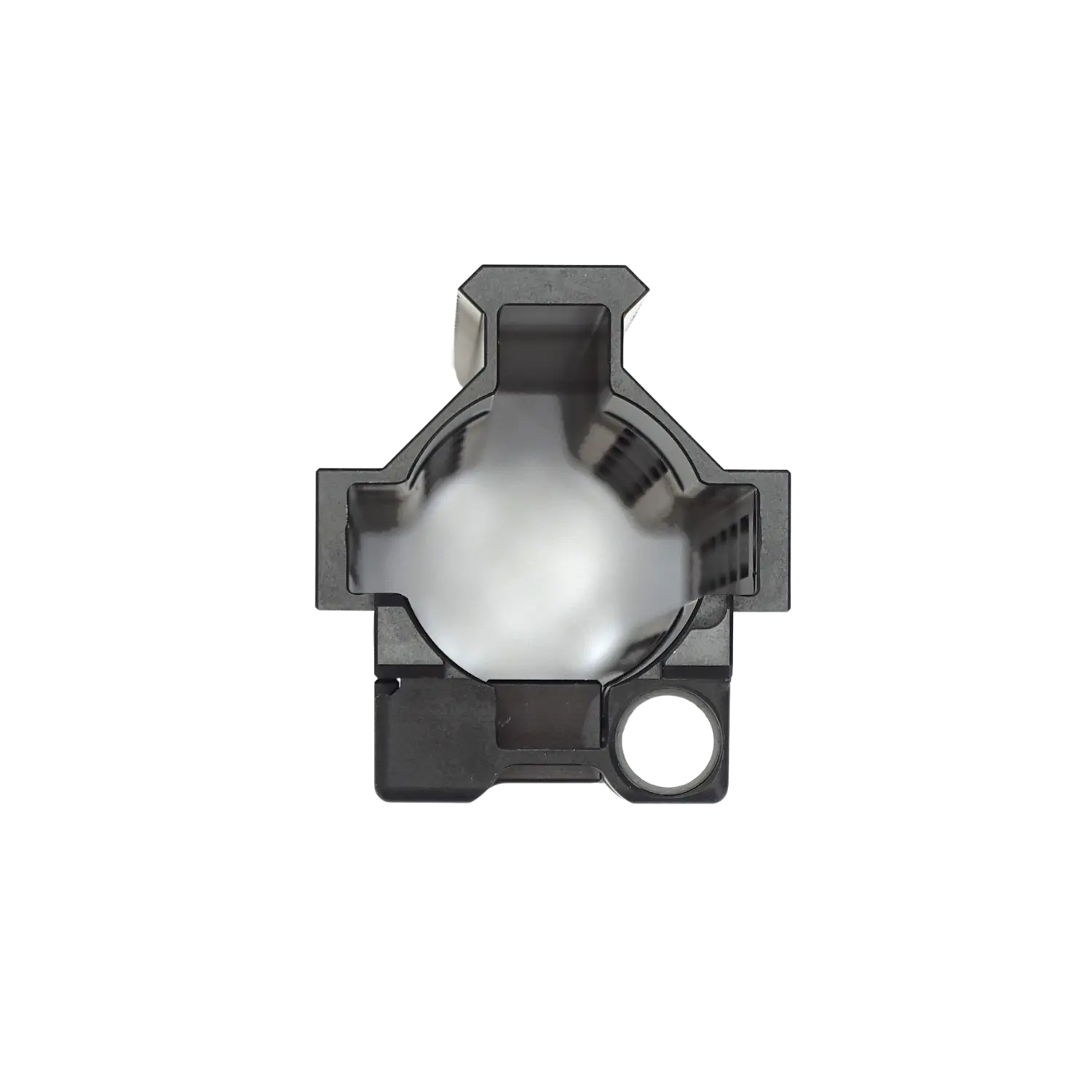 OA Modular Sporting Rail Handschutz mit rundem Mittelteil und rechteckigen Aussparungen, Profilansicht