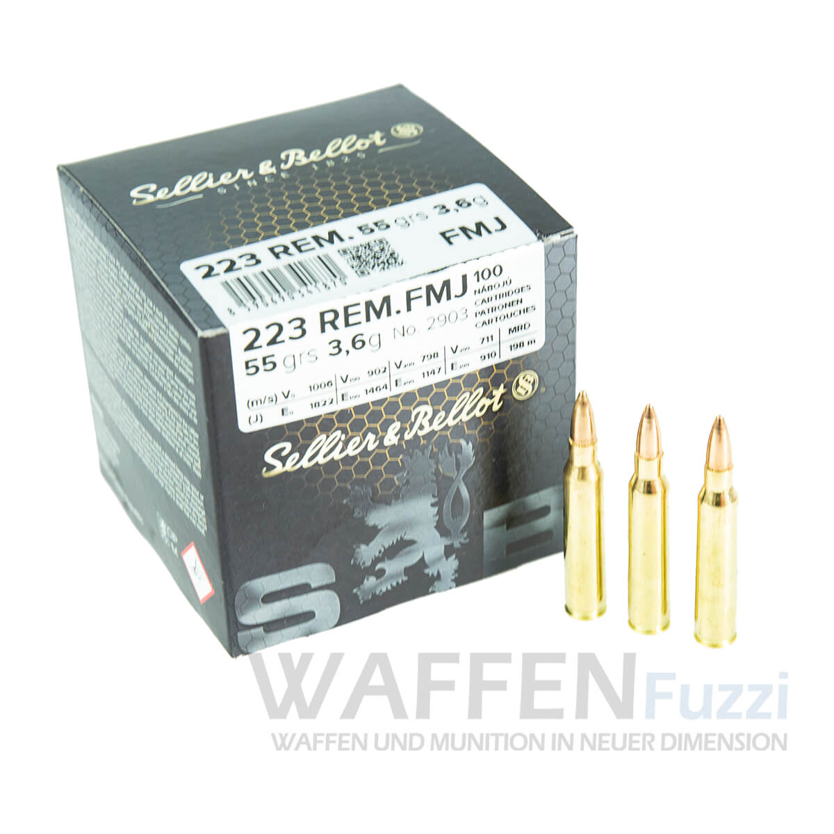 PP2_1004-copy Sellier & Bellot Sportpatronen Kaliber .223 Rem. Vollmantel 55gr 100 Schuss