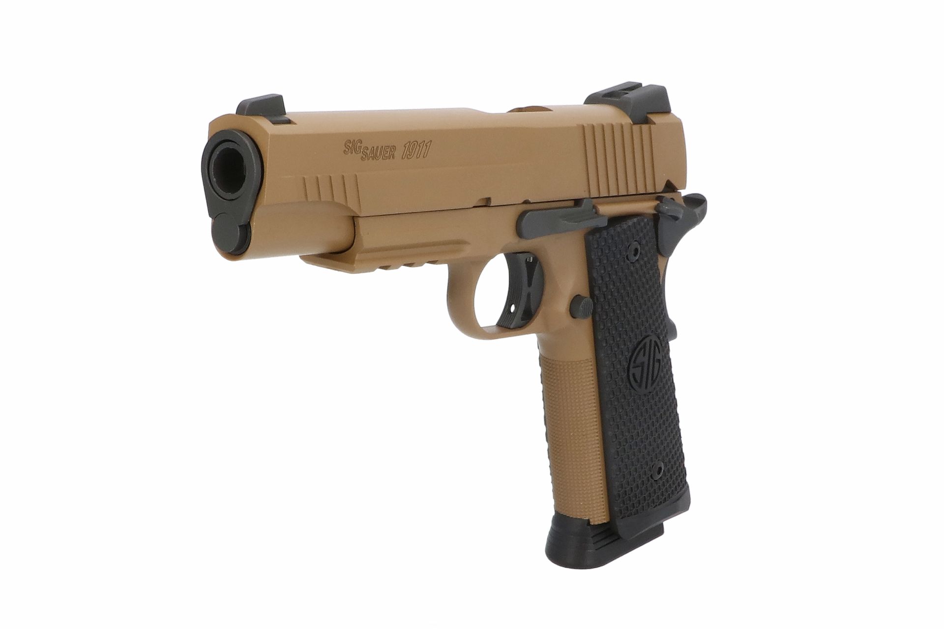 Sig Sauer 1911 Emperor Scorpion Coyote Tan CO2 Pistole 4,5 mm Blow Back Sig Sauer 1911 Emperor Scorpion Coyote Tan CO2 Pistole 4,5 mm Blow Back