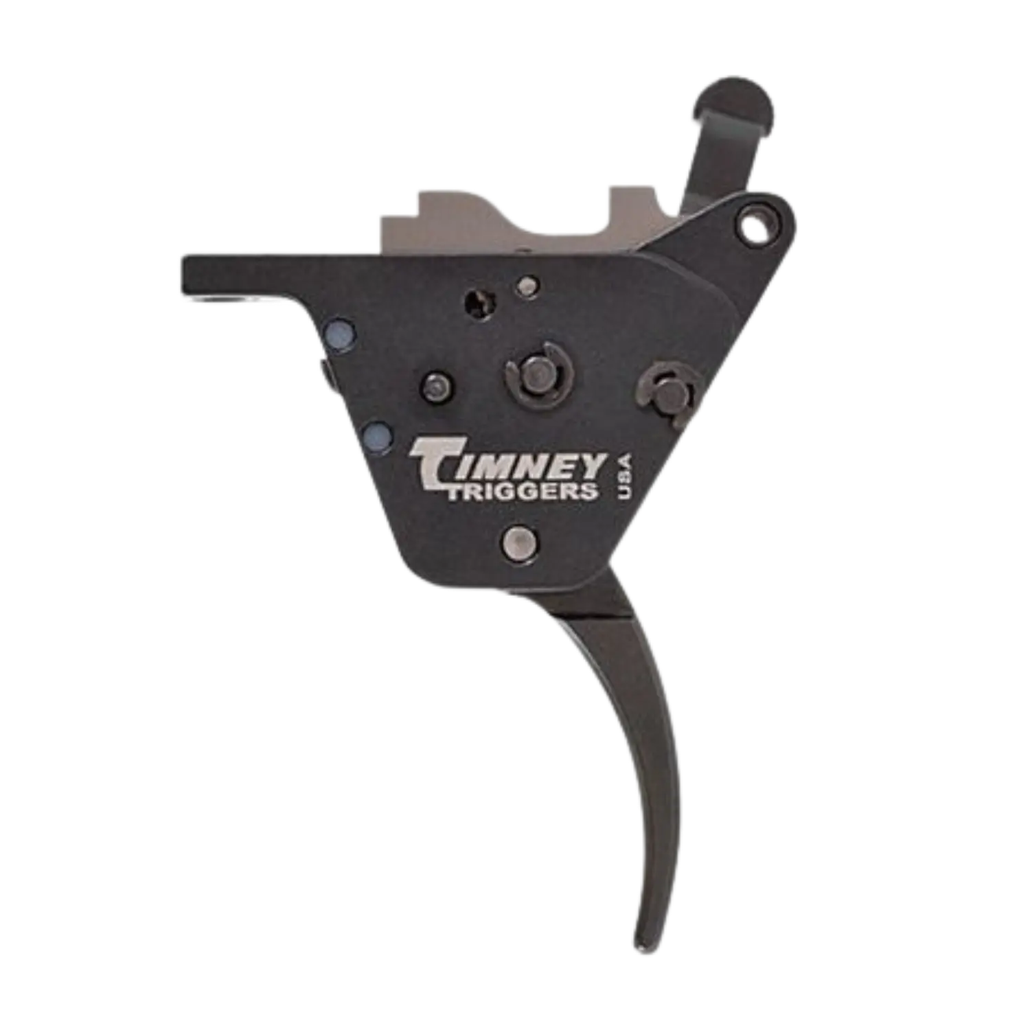 Timney Direktabzug für CZ 457 Rimfire Schwarzer Abzug mit Hebel und Schrauben, beschriftet mit 'Timney Triggers USA'.
