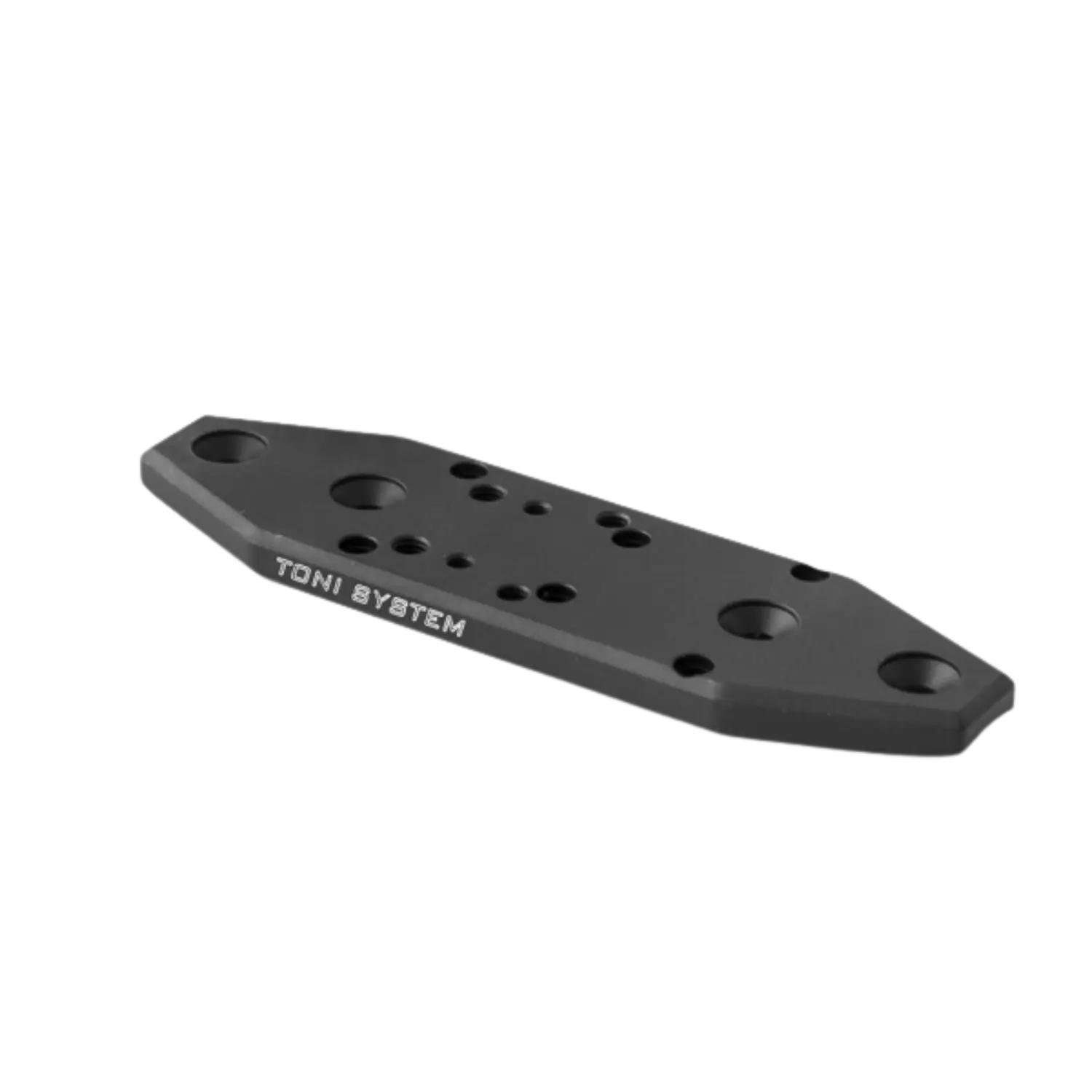 Toni System Red Dot Base Plate für Beretta 1301 Typ A Schwarze, flache Montageschiene mit mehreren Bohrungen und der Aufschrift 'TONI SYSTEM', geeignet für Red-Dot-Visiere.
