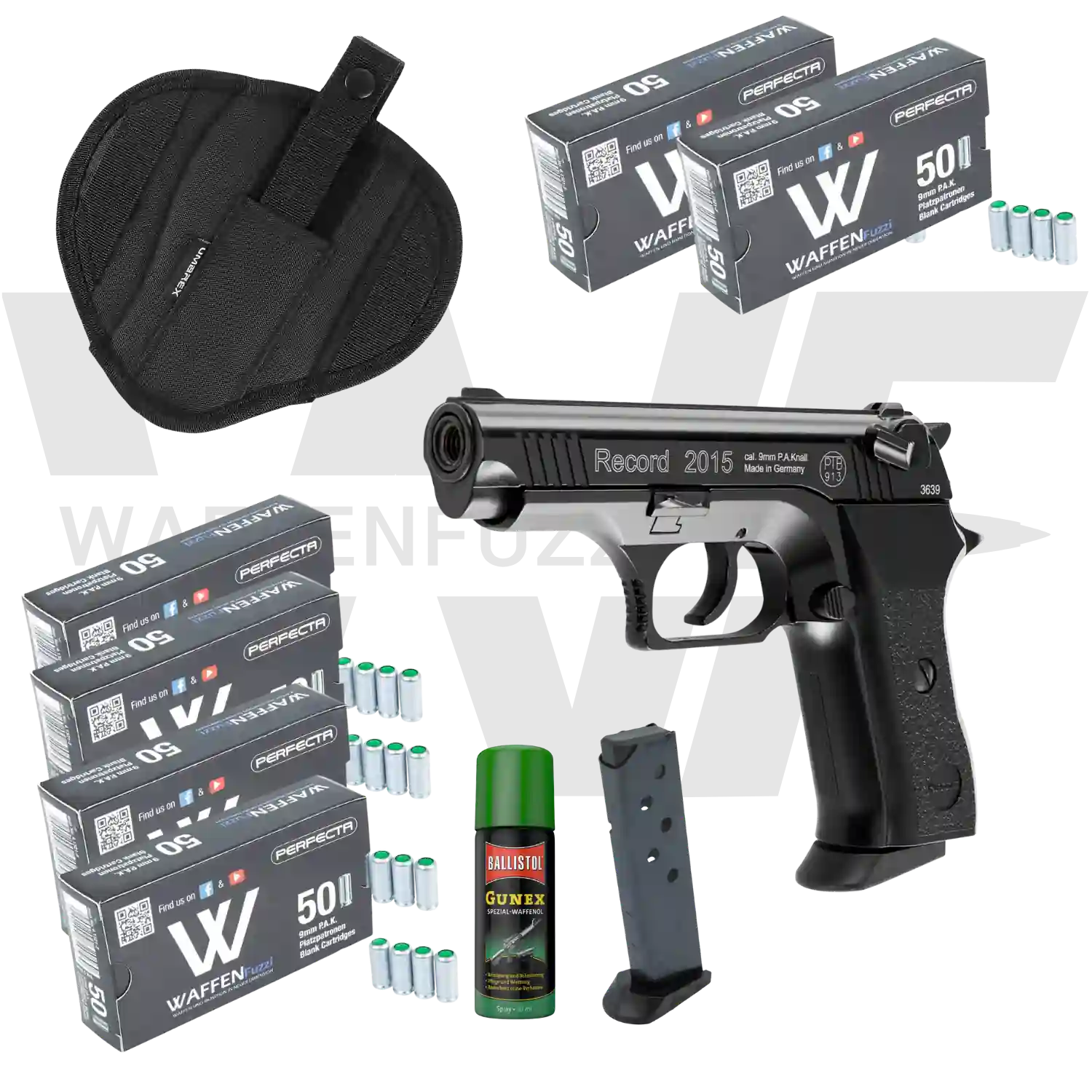 Record 2015 Schreckschusspistolen Set "L" Kaliber 9mm PAK