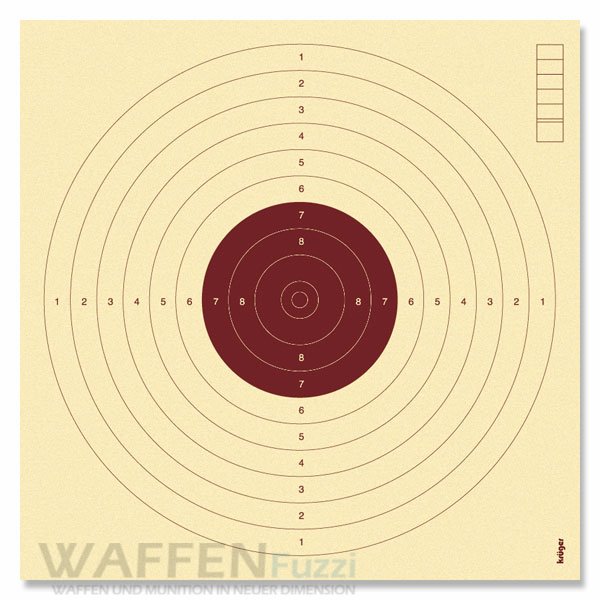 3000-NR-Pistolen-Zielscheibe-17x17cm Zielscheibe für Luftpistole 17x17cm rot fortlaufend nummeriert