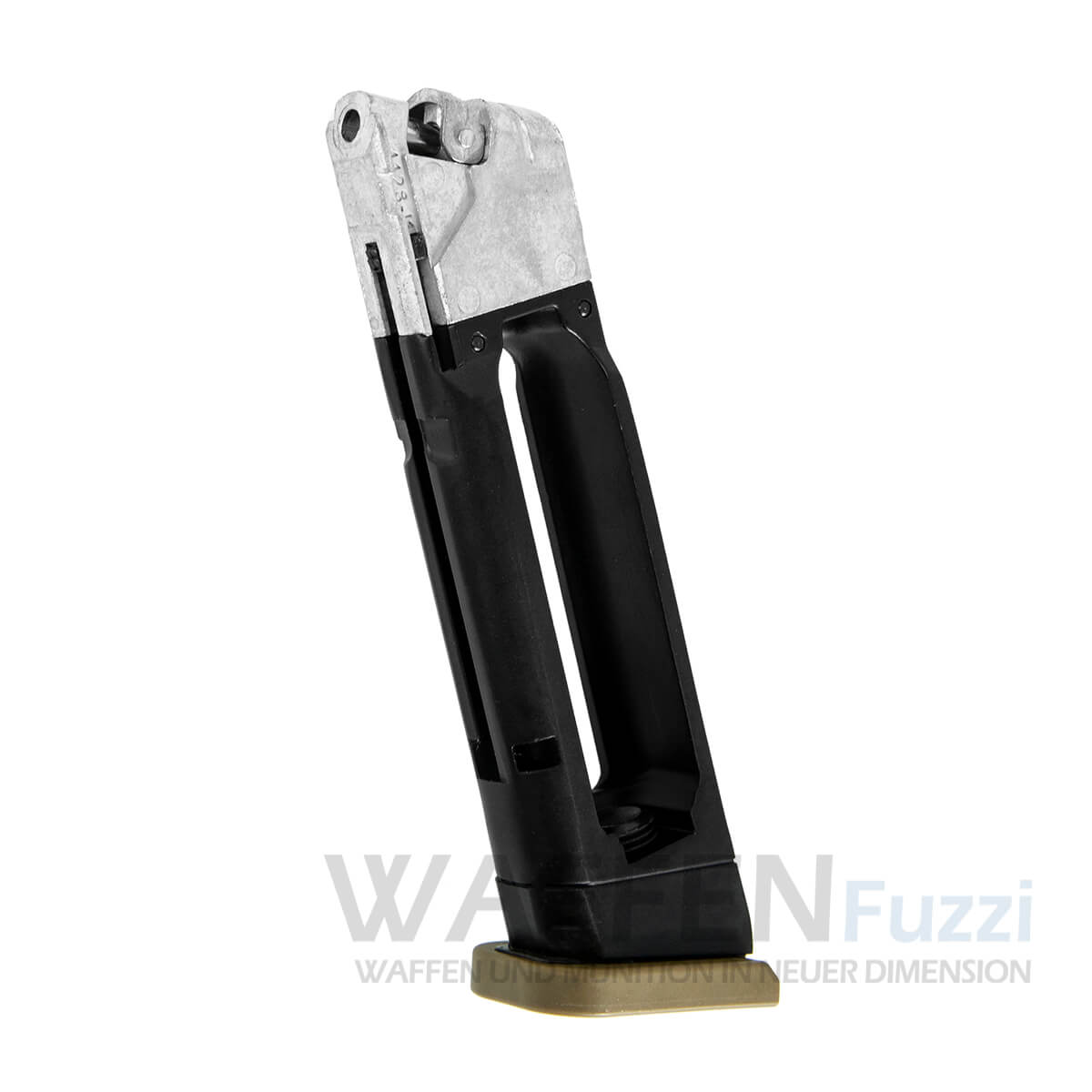 CO2 Magazin für Glock 19X FDE Kaliber 4,5mm Stahl BB 18 Schuss