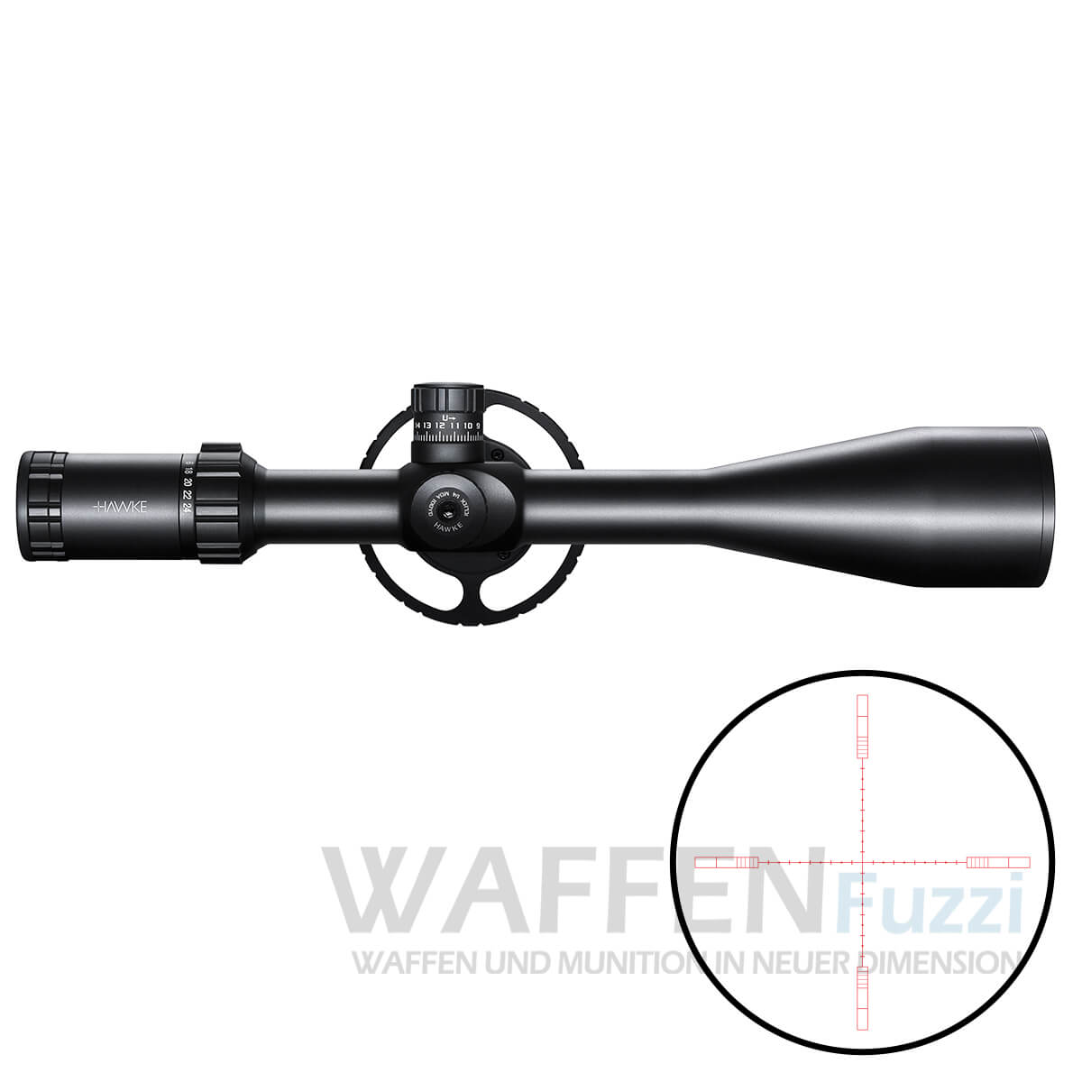 Hawke Sidewinder IR 6-24x56 Hochpräzises Optiksystem für große Schussdistanzen
