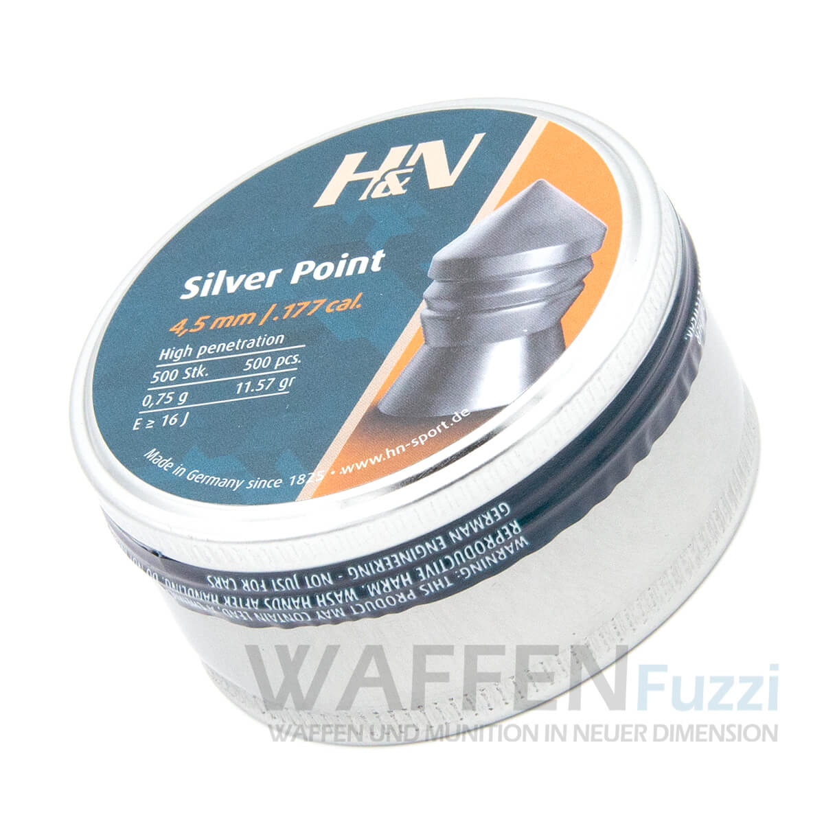 H&N Silver Point Kaliber 4,5mm. Qualitätsmunition von Haendler & Nattermann