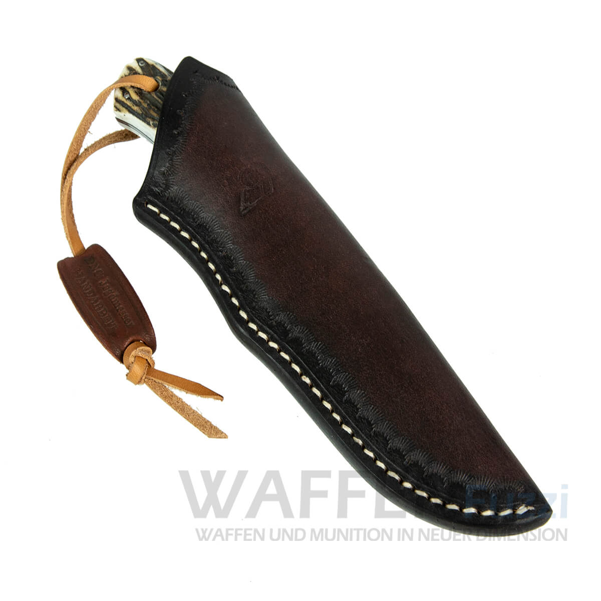 DNC-Jagdmesser-Horn-Diana-Lederscheide DNC Jagdmesser Diana / Hirschhorn Böhler 440C Stahl Lederscheide