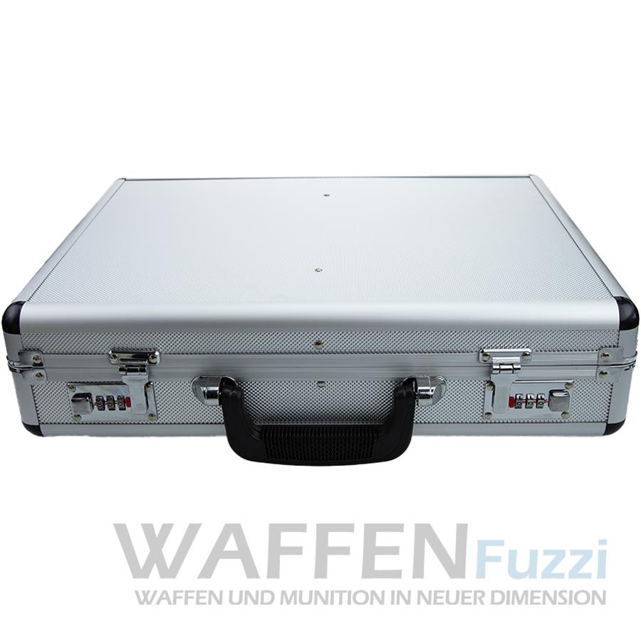 Kurzwaffenkoffer für Kurzwaffen aus Aluminium + Zahlenschloss 46x35x11cm
