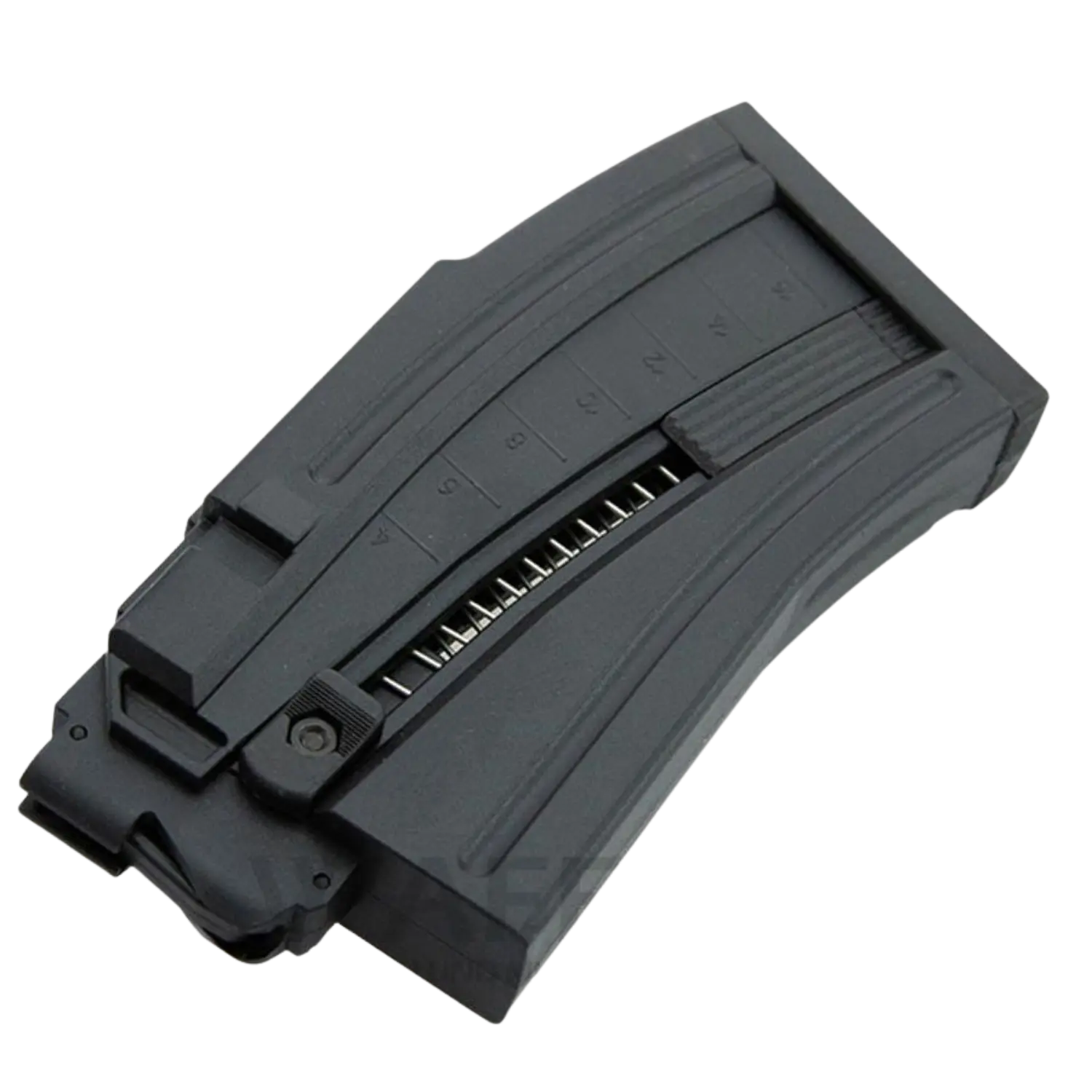 Magazin GSG-15 Sport Kaliber .22lfb 10 Schuss GSG 15 Sportmagazin in schwarz gebogen mit sichtbarer Feder