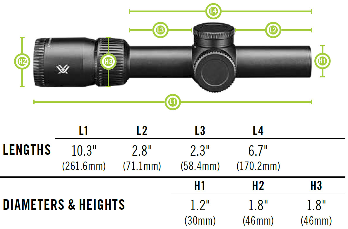 Vortex Zielfernrohr Venom 1-6x24 SFP AR-BDC3