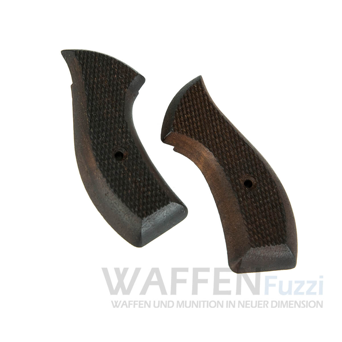Holzgriffschalen-f-r-HW88 Dunkelbraune Holzgriffschalen für Weihrauch Schreckschussrevolver HW37 & HW88
