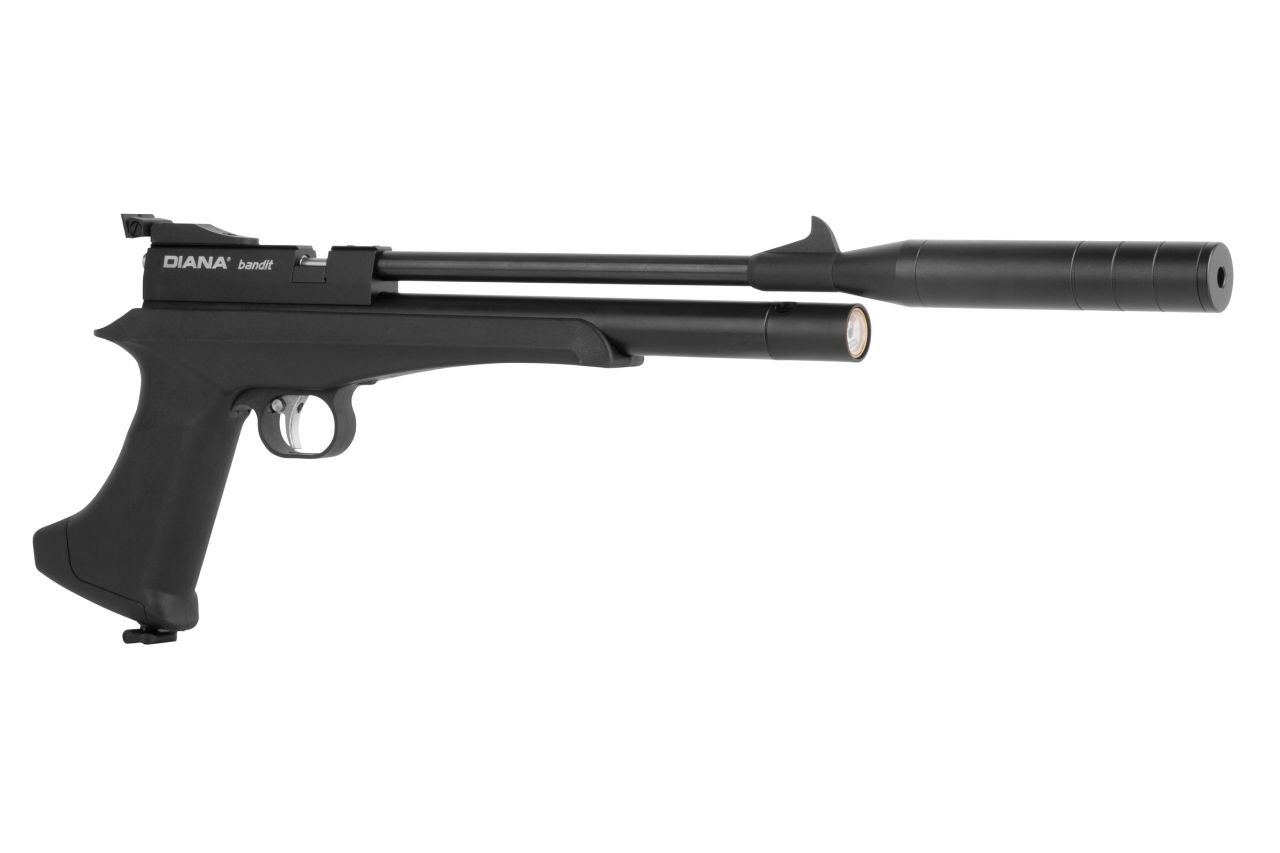 Diana Pressluftpistole Bandit BLACK Kaliber 4,5mm Diabolo + Regulator + Schaft