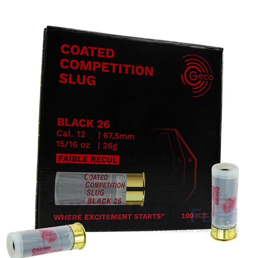 Coated Competition Slug Black 26g 100 Schuss Kaliber 12/67,5