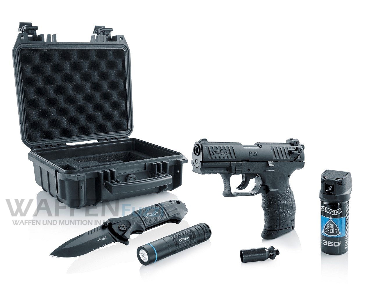 Walther R2D Kit mit leistungsstarker SL40 Taschenlampe über 275 Lumen