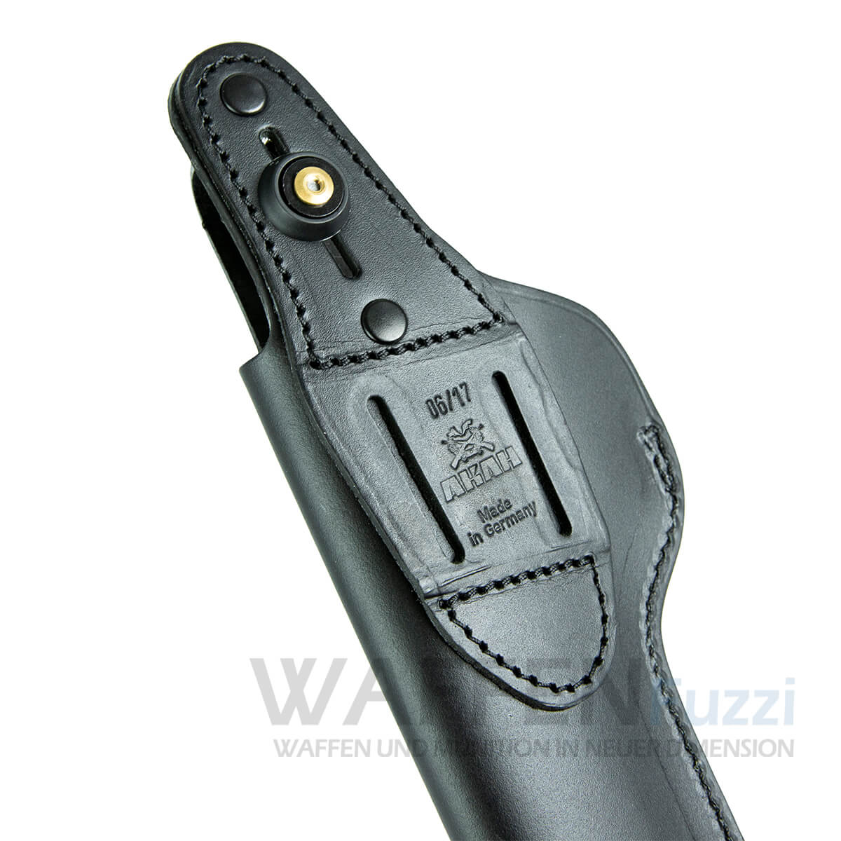 PP2_0746-Kopie Schwarzer Vollrind Lederholster für 6 Zoll Revolver mit Verstellbarer Lasche